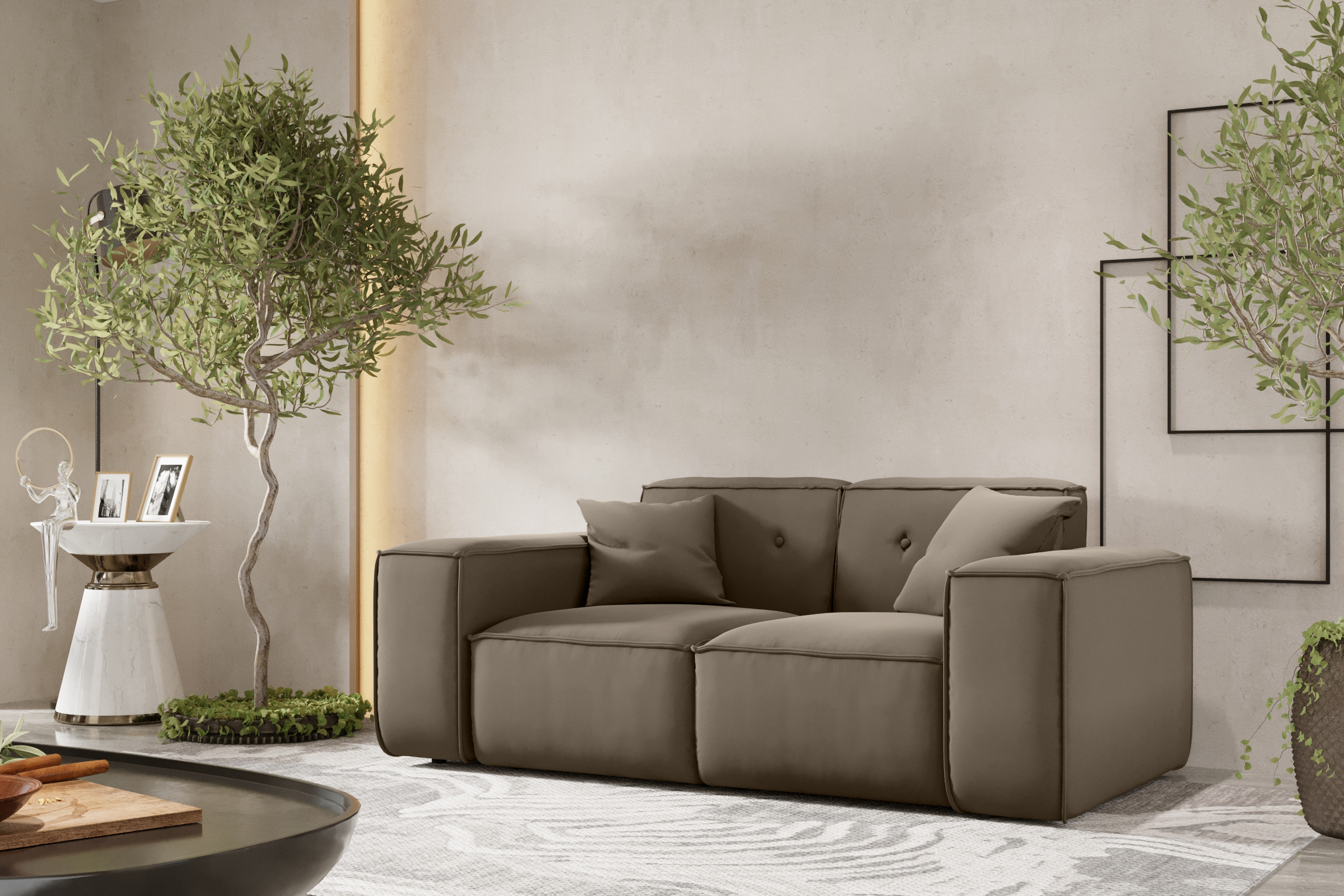 Sofa LUGA Beige 2-Sitzer